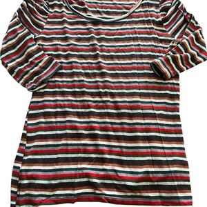 Chic Striped Long Sleeve Women's Top